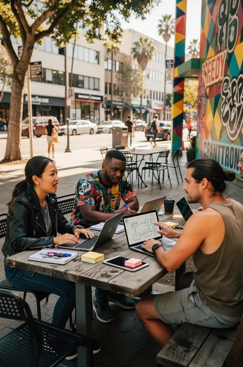 Close-up of hands typing on a laptop keyboard with productivity software open on the screen.